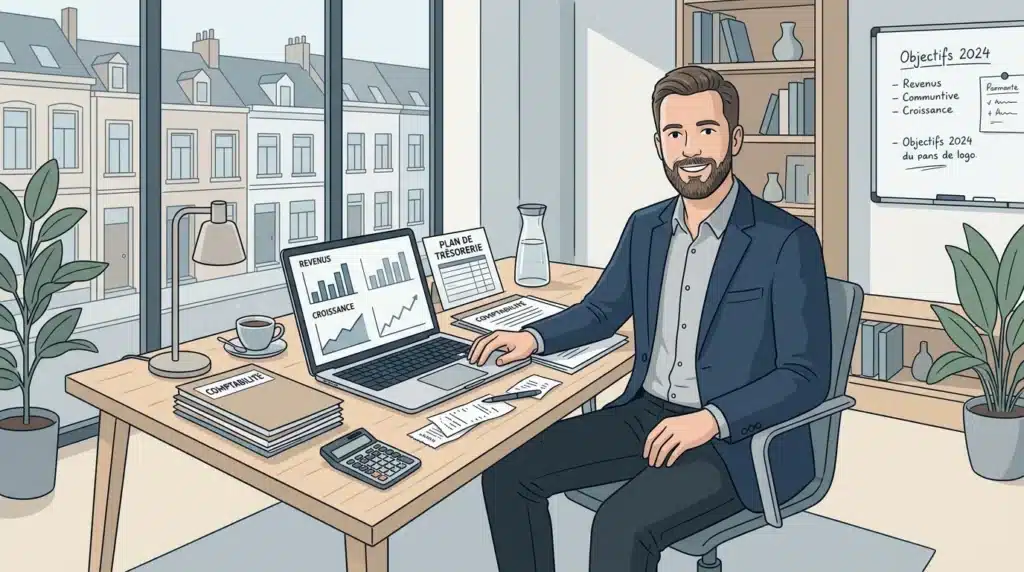 Indépendant analysant le calcul de son revenu net imposable