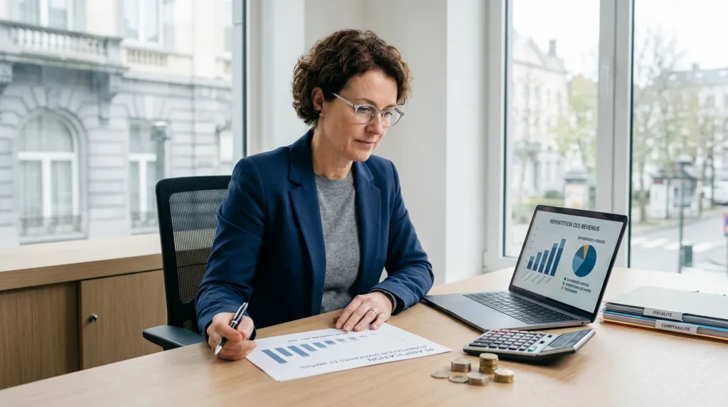 Dirigeant de petite société analysant la fiscalité des dividendes VVPR bis en Belgique