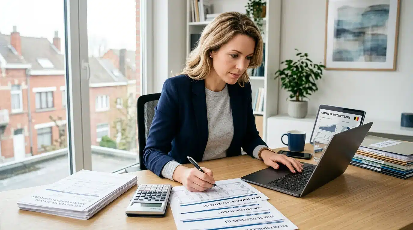 Un dirigeant analyse ses documents fiscaux et de rémunération sur son bureau