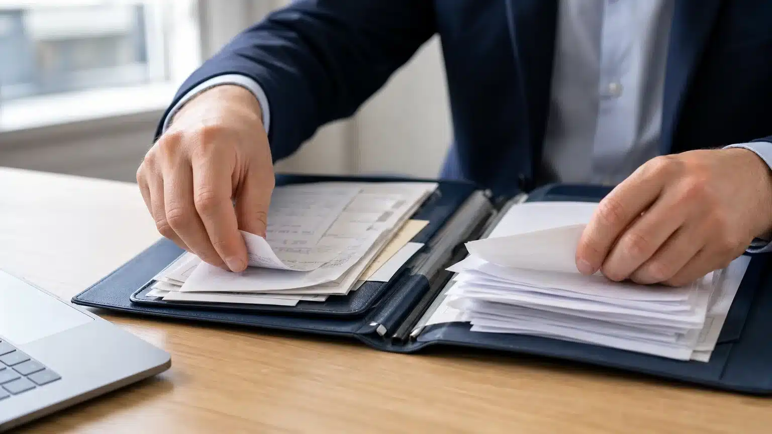 Classement de factures et justificatifs pour les frais professionnels d’un avocat