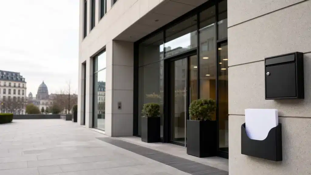 Immeuble de bureaux professionnel à Bruxelles représentant une adresse de siège social en Belgique.